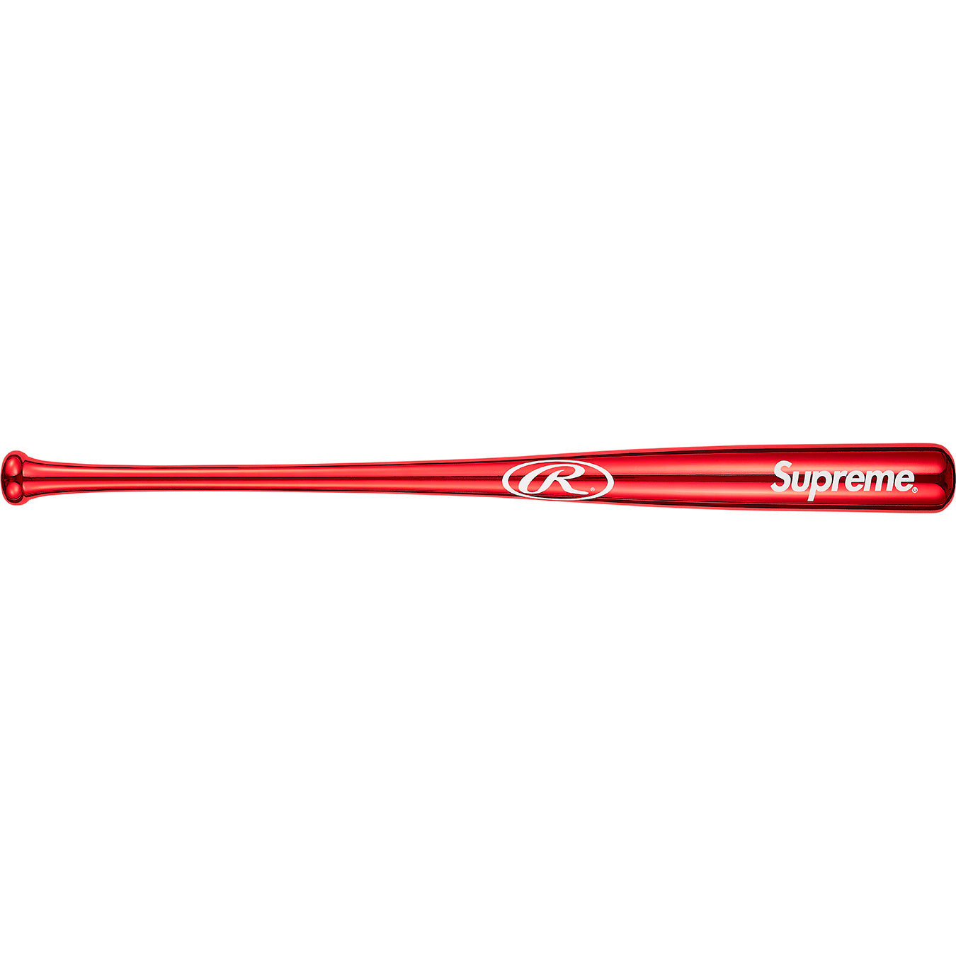 Supreme Rawlings Chrome Maple Wood Baseball Bat Red