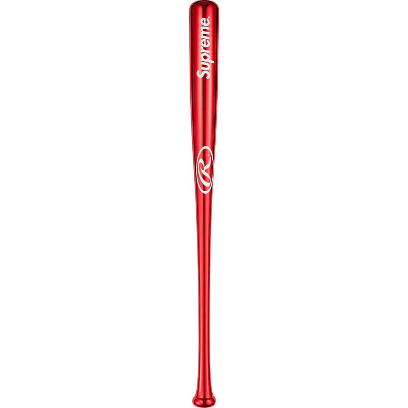 Supreme Rawlings Chrome Maple Wood Baseball Bat Red