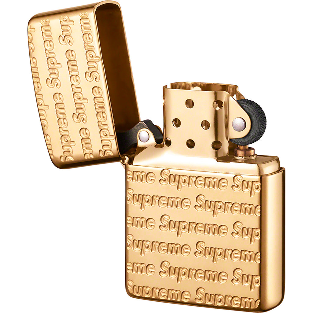 Repeat Engraved Zippo Gold